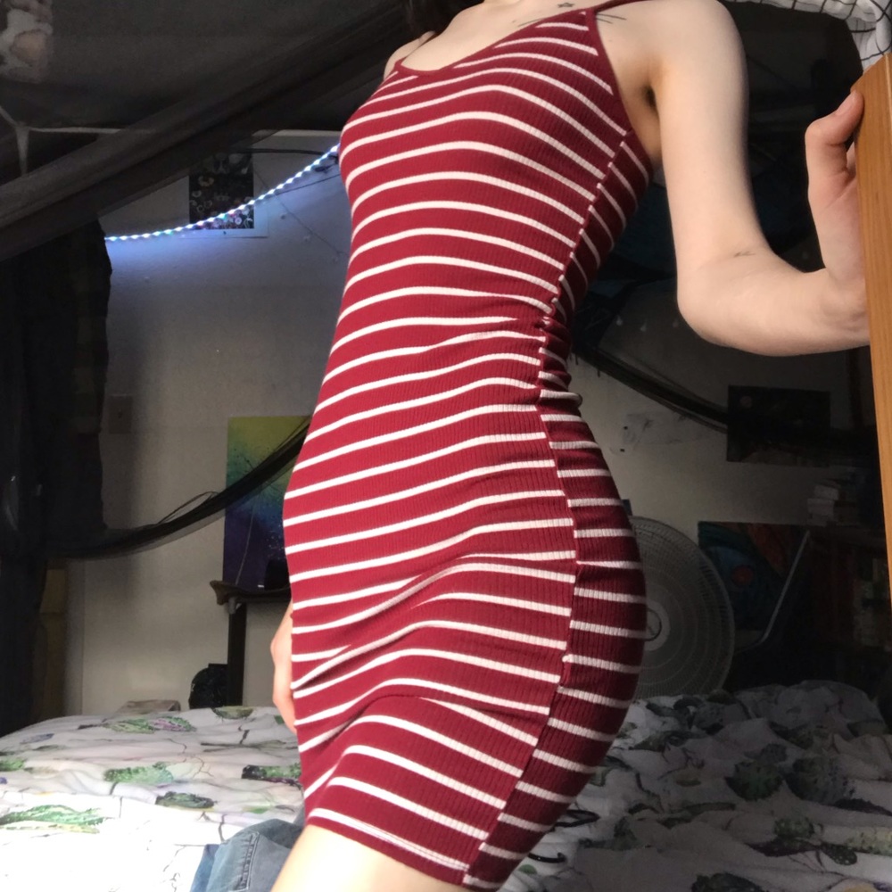 striped casual dress